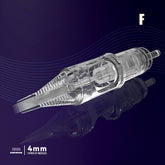 T&T AWE Series Tattoo Needle Cartridges Flats (F) with dual patented ink reservoir and stabilizing membrane