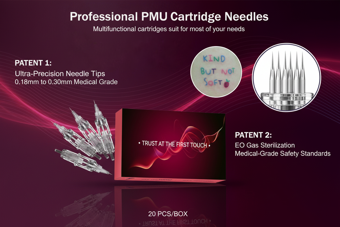 TNT Tattoo PMU Series Tattoo Needle Cartridges Professional PMU needle cartridges for lips, brows, and SMP, delivering stable and precise pigment flow.