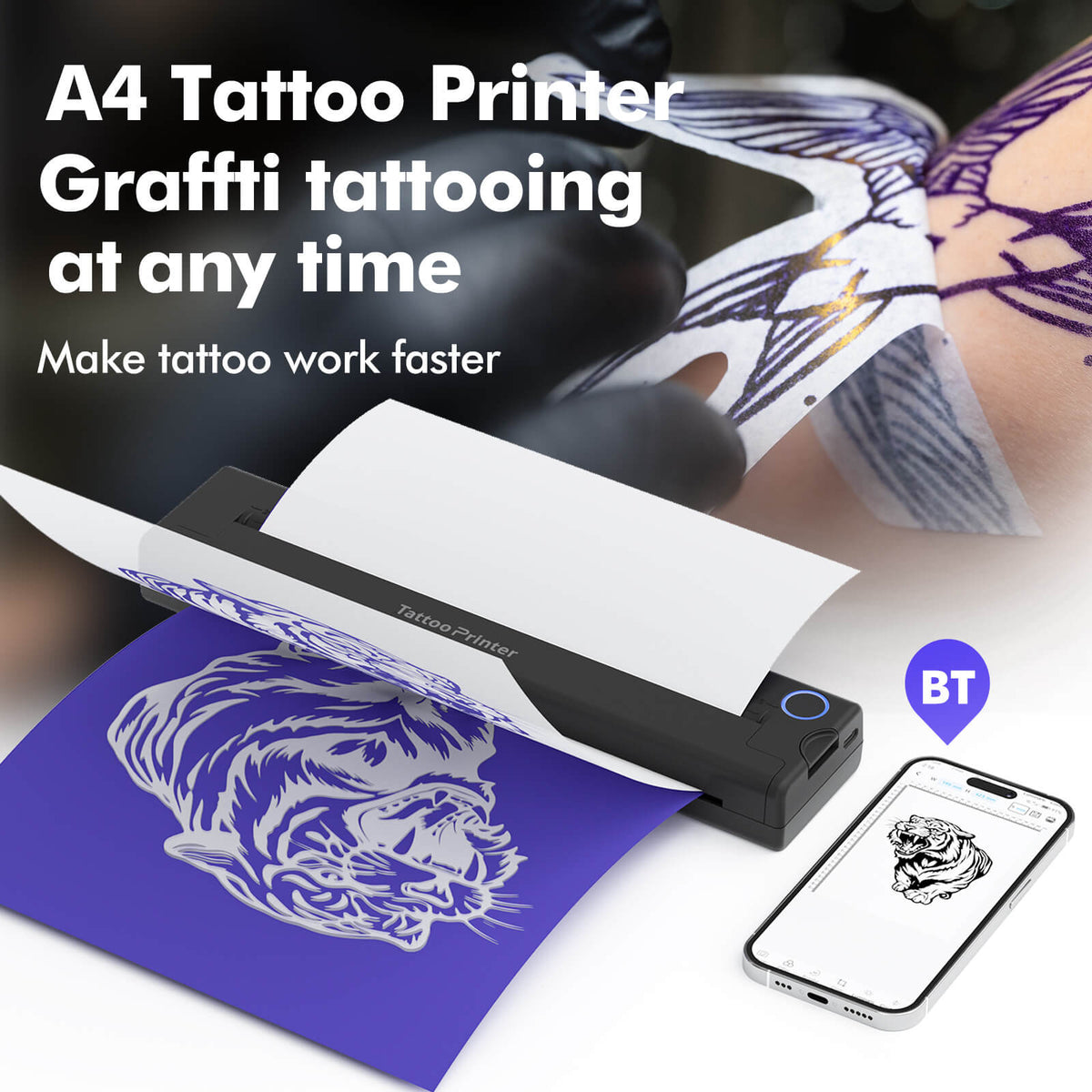 Impresora inalámbrica sin tinta Tattoo Mate Bluetooth