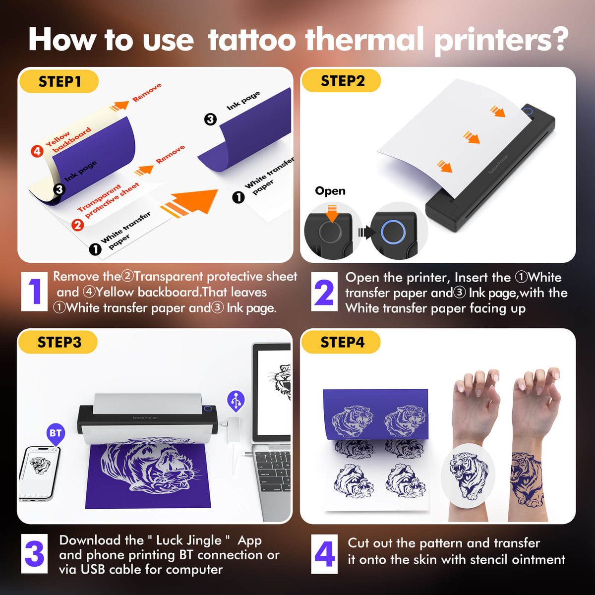 Impresora inalámbrica sin tinta Tattoo Mate Bluetooth