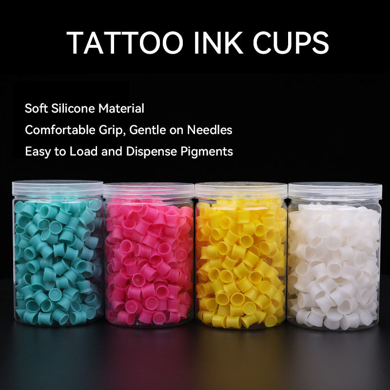 Vasos desechables de silicona para pigmentos de tatuaje (300 uds.)