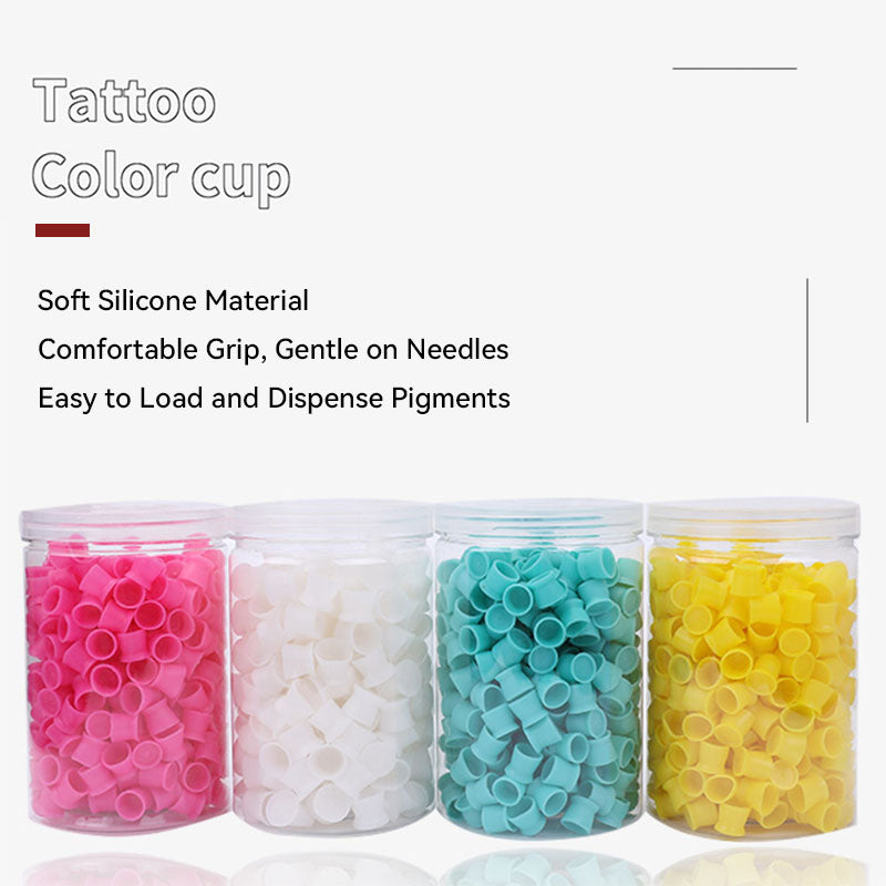 Vasos desechables de silicona para pigmentos de tatuaje (300 uds.)