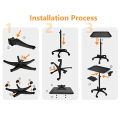 Adjustable Salon Tray Cart with Storage