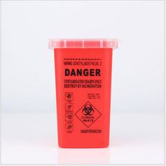 Sharps Container with Split Lid Design and Locking Mechanism for Sharp Waste Disposal, 1 Quart