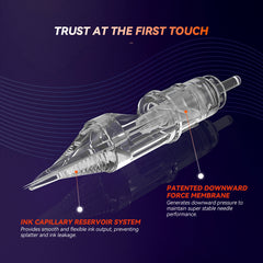 T&T AWE Series Tattoo Needle Cartridges – Long Round/Curved Magnum (RM-L),20pcs