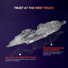 T&T AWE Series Tattoo Needle Cartridges – Long Round Shader (RS-L),20pcs