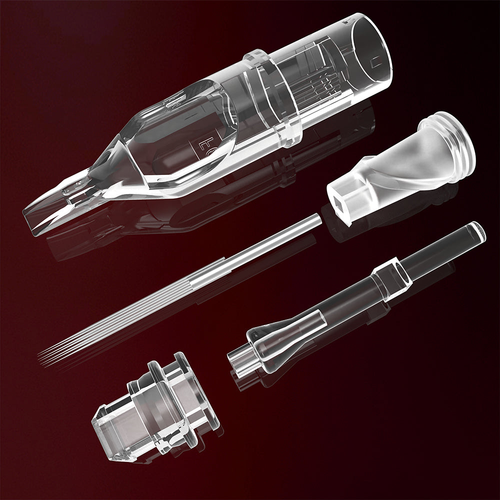 Cartuchos de agujas de tatuaje Serie T&T MAX – Magnum redondo/curvo extra largo (RM-XL), 10 uds.
