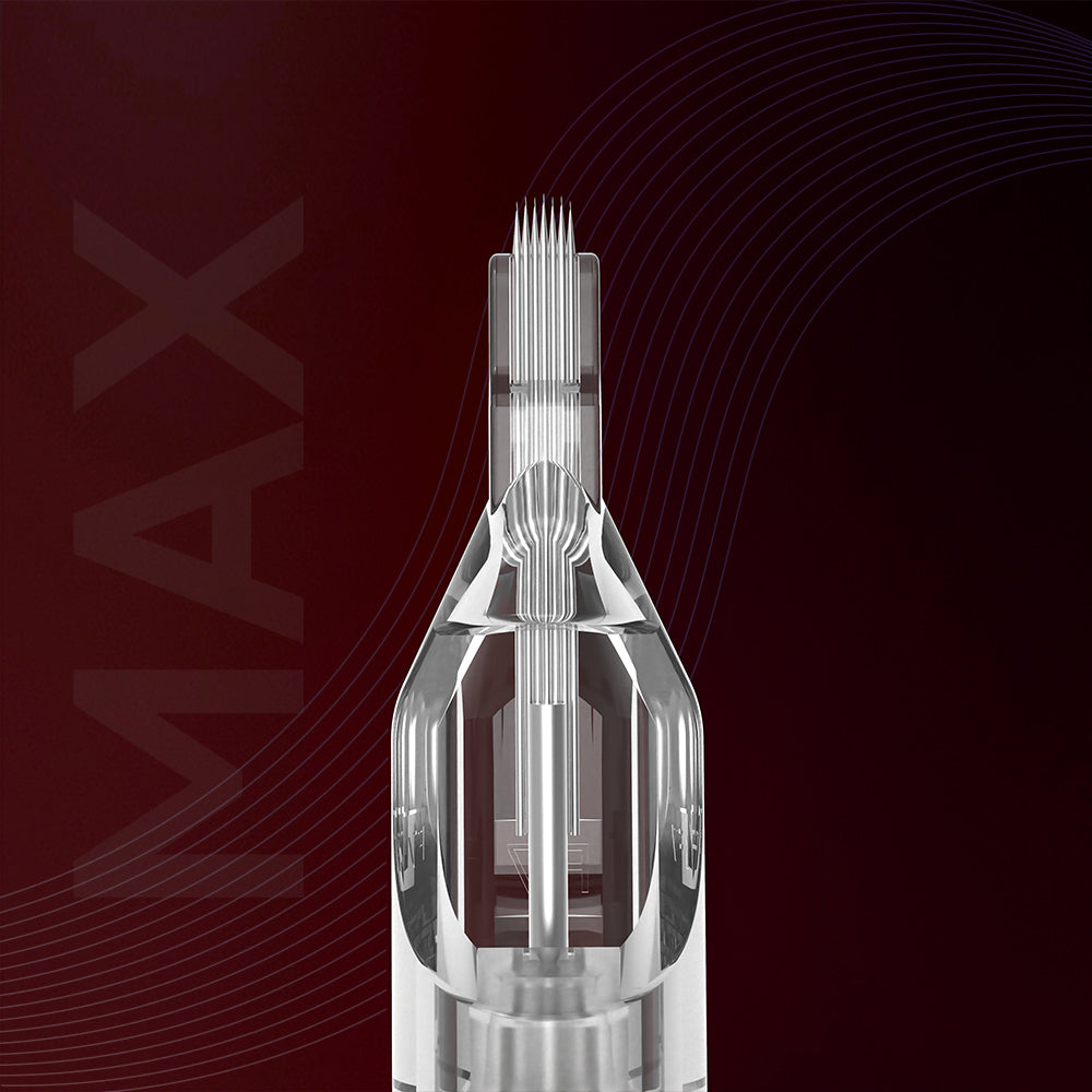 Wkładki z igłami do tatuażu T&T MAX Series – Długie zaokrąglone/wygięte Magnum (RM-L), 10 szt.