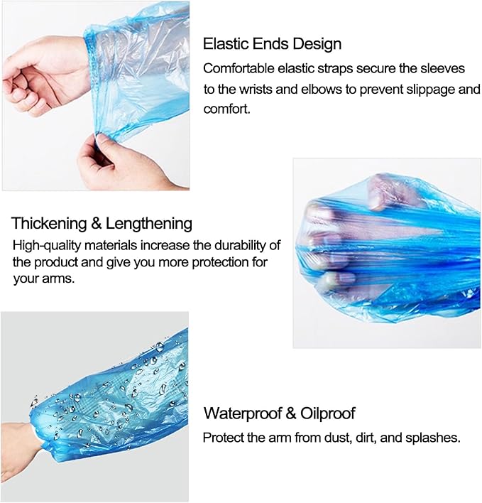 Fundas plásticas desechables para brazos (100 uds.)