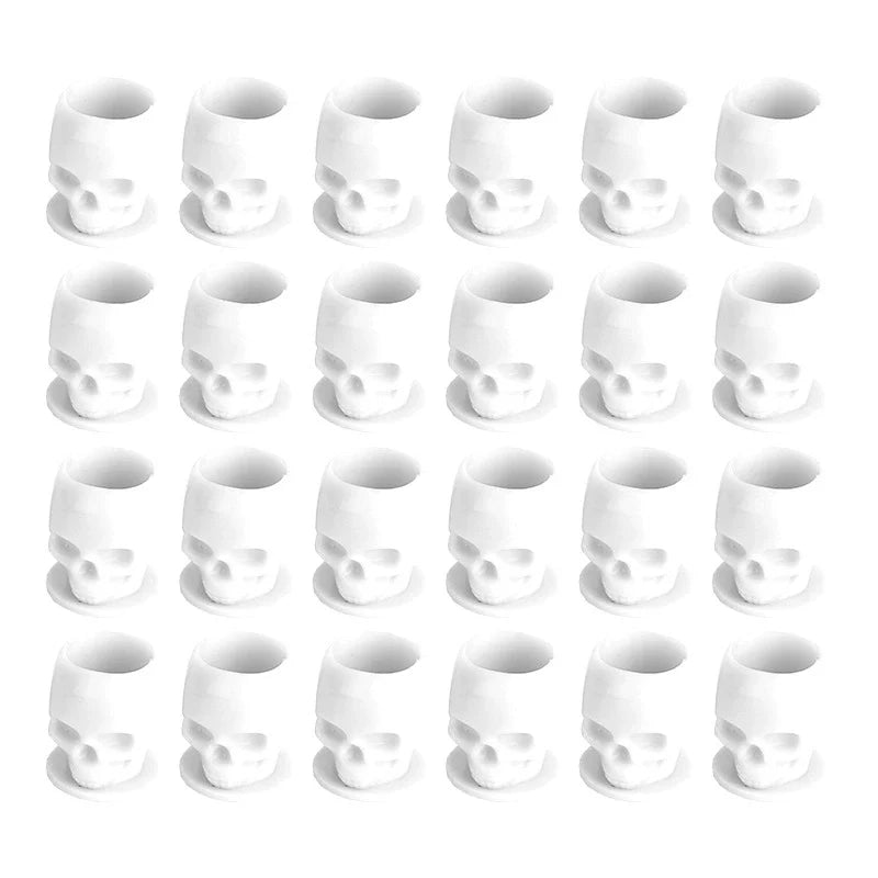 Vasos de plástico desechables para tinta de tatuaje con calavera (200 uds.)