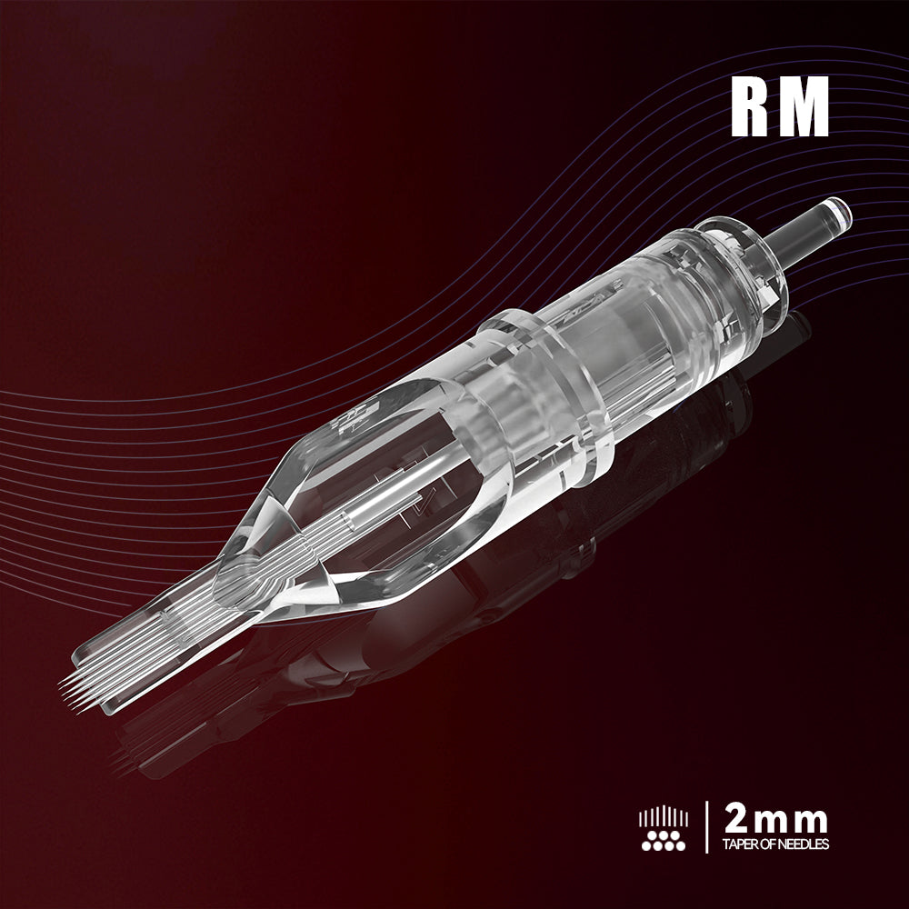 T&T MAX Series Tattoo Needle Cartridges RM with patented stabilizing membrane for smooth stable ink flow